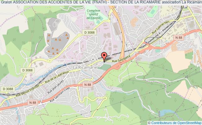 plan association Association Des Accidentes De La Vie (fnath) - Section De La Ricamarie La Ricamarie