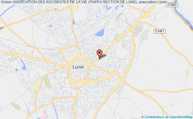 plan association Association Des Accidentes De La Vie (fnath) Section De Lunel Lunel
