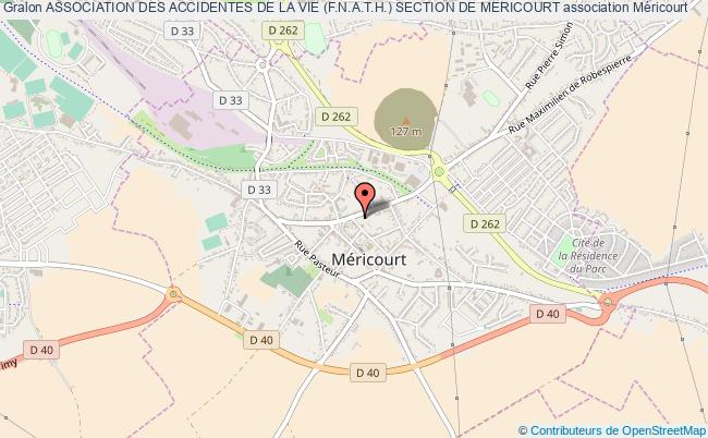 plan association Association Des Accidentes De La Vie (f.n.a.t.h.) Section De Mericourt Méricourt