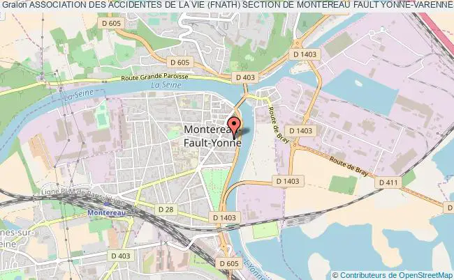 plan association Association Des Accidentes De La Vie (fnath) Section De Montereau Fault Yonne-varennes Sur Seine Montereau-Fault-Yonne