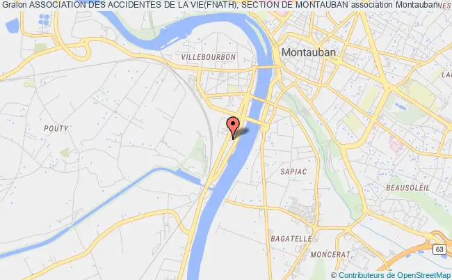 plan association Association Des Accidentes De La Vie(fnath), Section De Montauban Montauban