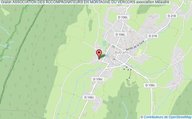 plan association Association Des Accompagnateurs En Montagne Du Vercors Autrans-Méaudre en Vercors