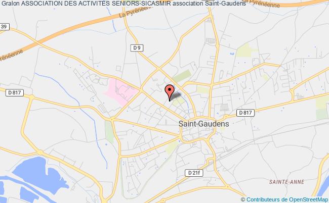 plan association Association Des Activites Seniors-sicasmir Saint-Gaudens