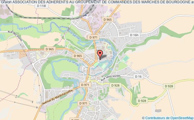 plan association Association Des Adherents Au Groupement De Commandes Des Marches De Bourgogne Châtillon-sur-Seine