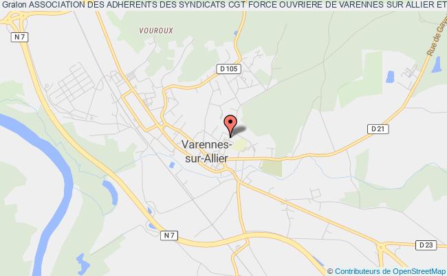 plan association Association Des Adherents Des Syndicats Cgt Force Ouvriere De Varennes Sur Allier Et Sa Region (a.a.s.f.o.v.) Varennes-sur-Allier