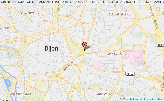 plan association Association Des Administrateurs De La Caisse Locale Du Credit Agricole De Dijon - Aacld Dijon