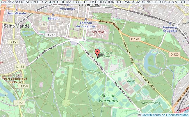 plan association Association Des Agents De Maitrise De La Direction Des Parcs Jardins Et Espaces Verts De La Mairie De Paris Paris