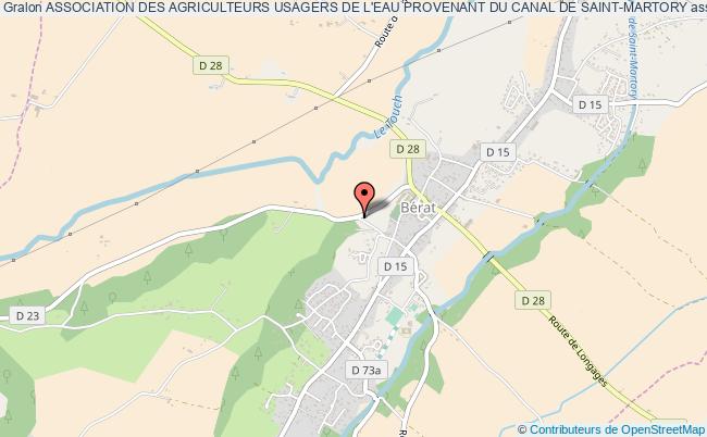 ASSOCIATION DES AGRICULTEURS USAGERS DE L'EAU PROVENANT DU CANAL DE SAINT-MARTORY