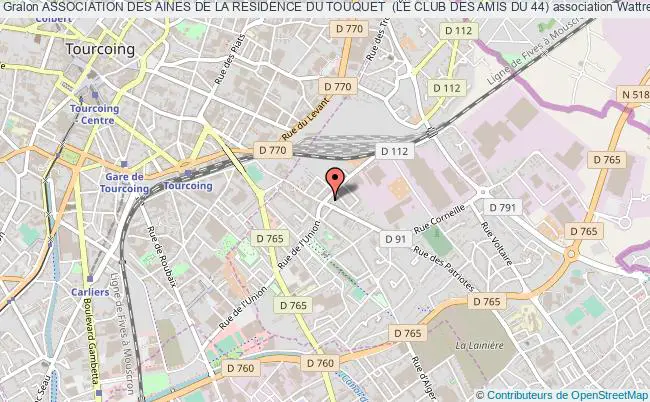 plan association Association Des Aines De La Residence Du Touquet  (le Club Des Amis Du 44) Wattrelos