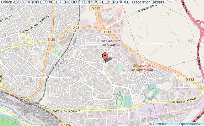 plan association Association Des Algeriens Du Biterrois - Beziers 'a.a.b' Béziers