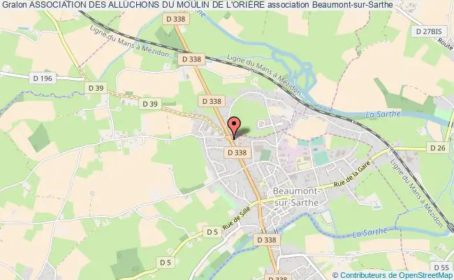 plan association Association Des Alluchons Du Moulin De L'oriÈre Beaumont-sur-Sarthe