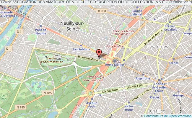 plan association Association Des Amateurs De Vehicules D'exception Ou De Collection (a.v.e.c) Neuilly-sur-Seine