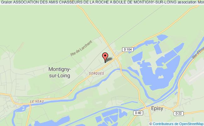 plan association Association Des Amis Chasseurs De La Roche A Boule De Montigny-sur-loing Montigny-sur-Loing