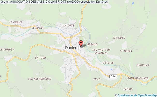 plan association Association Des Amis D'olivier Ott (aadoo) Dunières