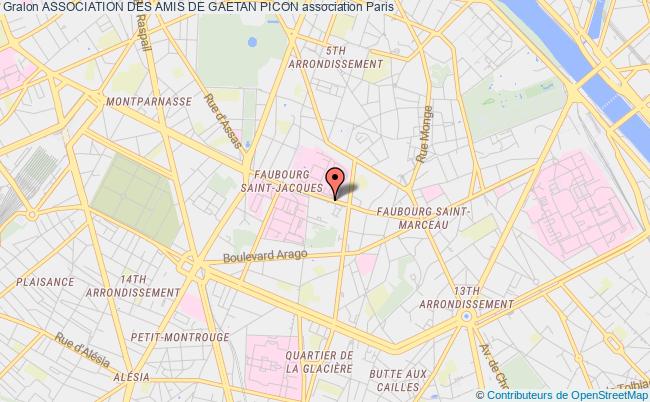 plan association Association Des Amis De Gaetan Picon Paris