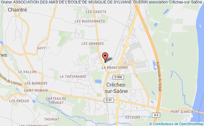 plan association Association Des Amis De L'ecole De Musique De Sylviane Guerin Crêches-sur-Saône