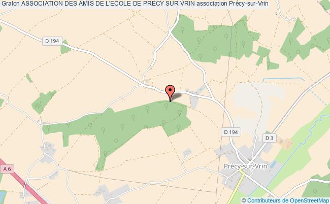 plan association Association Des Amis De L'ecole De Precy Sur Vrin Précy-sur-Vrin