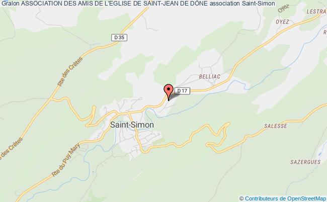 plan association Association Des Amis De L'eglise De Saint-jean De DÔne Saint-Simon