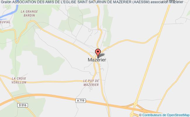plan association Association Des Amis De L'eglise Saint Saturnin De Mazerier (aaessm) Mazerier