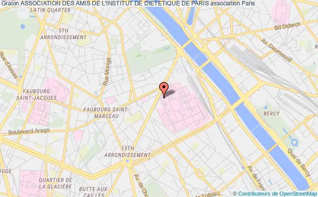 plan association Association Des Amis De L'institut De Dietetique De Paris Paris