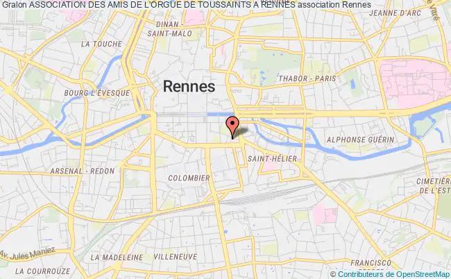 plan association Association Des Amis De L'orgue De Toussaints A Rennes Rennes