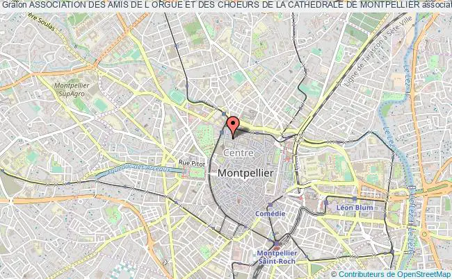 plan association Association Des Amis De L Orgue Et Des Choeurs De La Cathedrale De Montpellier Montpellier