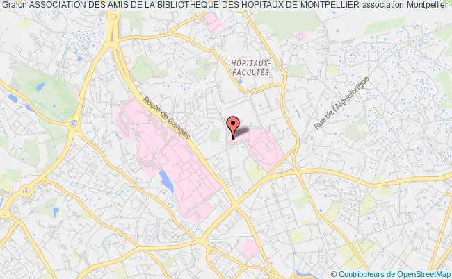 plan association Association Des Amis De La Bibliotheque Des Hopitaux De Montpellier Montpellier Cedex 5