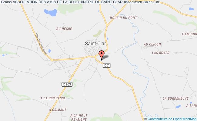 plan association Association Des Amis De La Bouquinerie De Saint Clar Saint-Clar