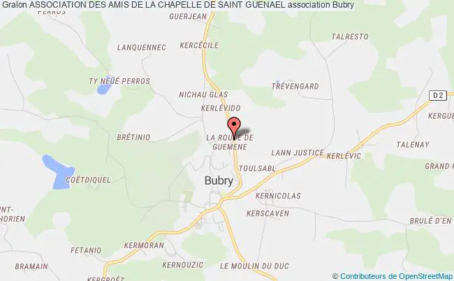 plan association Association Des Amis De La Chapelle De Saint Guenael Bubry