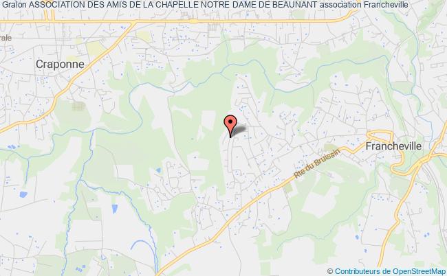 plan association Association Des Amis De La Chapelle Notre Dame De Beaunant Francheville