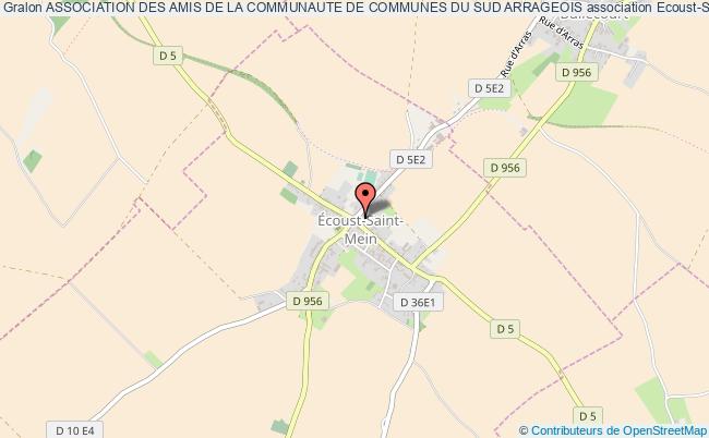 plan association Association Des Amis De La Communaute De Communes Du Sud Arrageois Écoust-Saint-Mein