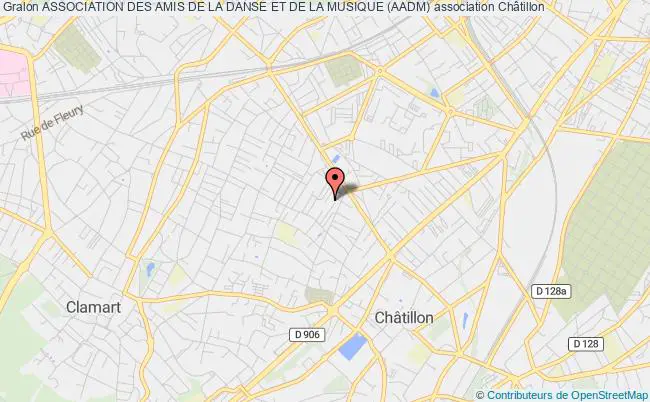 plan association Association Des Amis De La Danse Et De La Musique (aadm) Châtillon