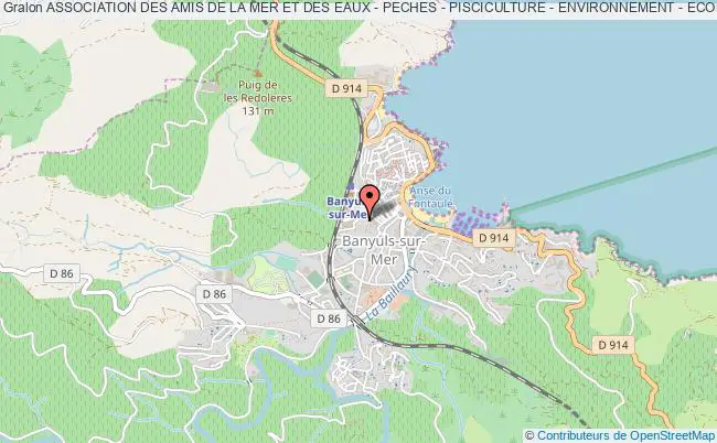 plan association Association Des Amis De La Mer Et Des Eaux - Peches - Pisciculture - Environnement - Ecologie - (a.s.a.m.e) Banyuls-sur-Mer