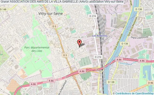plan association Association Des Amis De La Villa Gabrielle (aavg) Vitry-sur-Seine