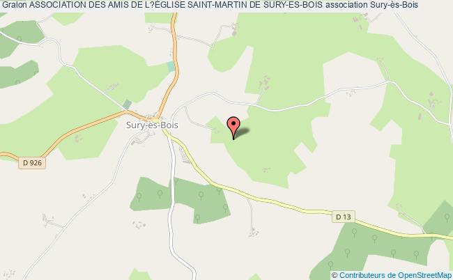 plan association Association Des Amis De L?Église Saint-martin De Sury-es-bois Sury-ès-Bois