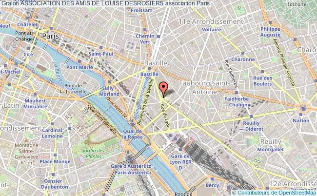 plan association Association Des Amis De Louise Desrosiers Paris 12e