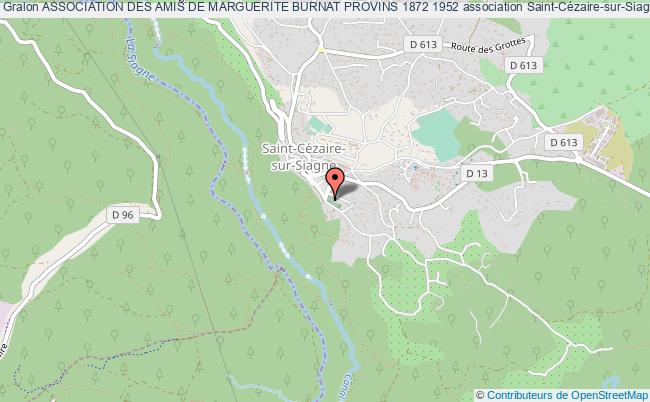 plan association Association Des Amis De Marguerite Burnat Provins 1872 1952 Saint-Cézaire-sur-Siagne