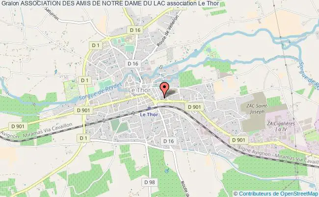 plan association Association Des Amis De Notre Dame Du Lac Le Thor
