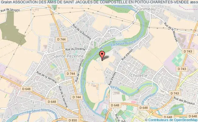 plan association Association Des Amis De Saint Jacques De Compostelle En Poitou-charentes-vendee Niort