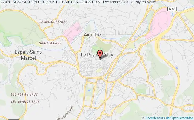 plan association Association Des Amis De Saint-jacques Du Velay Le Puy-en-Velay