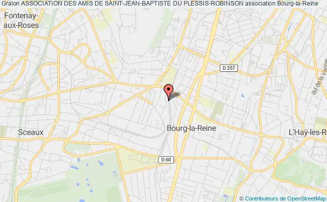 plan association Association Des Amis De Saint-jean-baptiste Du Plessis-robinson BOURG LA REINE