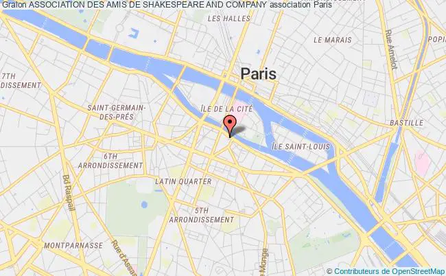 plan association Association Des Amis De Shakespeare And Company Paris