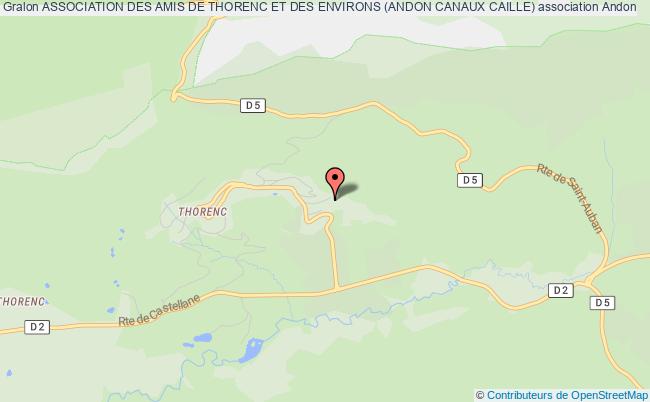 ASSOCIATION DES AMIS DE THORENC ET DES ENVIRONS (ANDON CANAUX CAILLE)