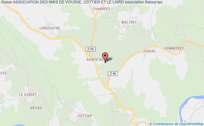 plan association Association Des Amis De Vousse, Cottier Et Le Liard Retournac