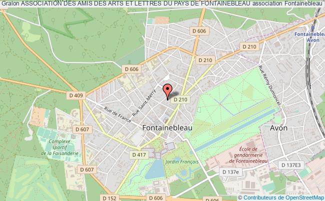plan association Association Des Amis Des Arts Et Lettres Du Pays De Fontainebleau Fontainebleau