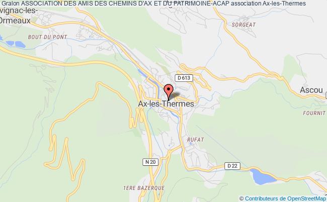 plan association Association Des Amis Des Chemins D'ax Et Du Patrimoine-acap Ax-les-Thermes