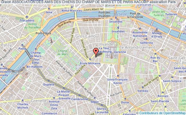 plan association Association Des Amis Des Chiens Du Champ De Mars Et De Paris Aaccmp Paris