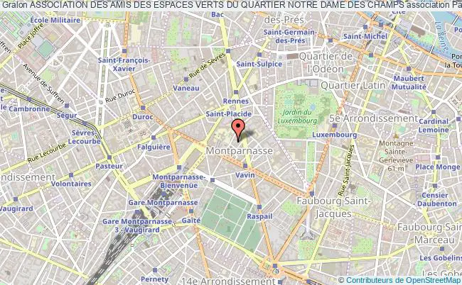 plan association Association Des Amis Des Espaces Verts Du Quartier Notre Dame Des Champs Paris 6e