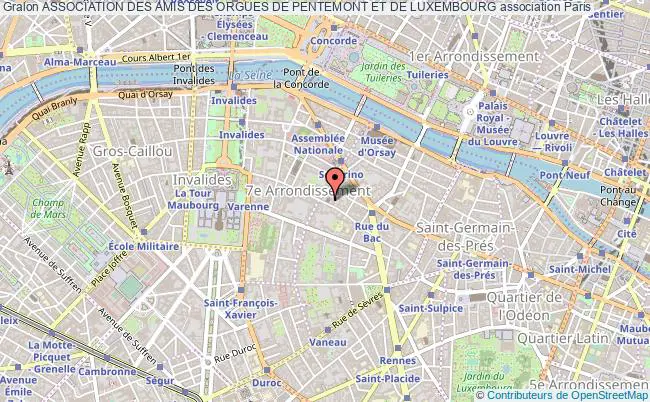 plan association Association Des Amis Des Orgues De Pentemont Et De Luxembourg Paris