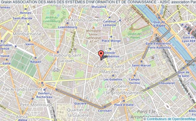 plan association Association Des Amis Des SystÈmes D'information Et De Connaissance - A2sic Paris 5e